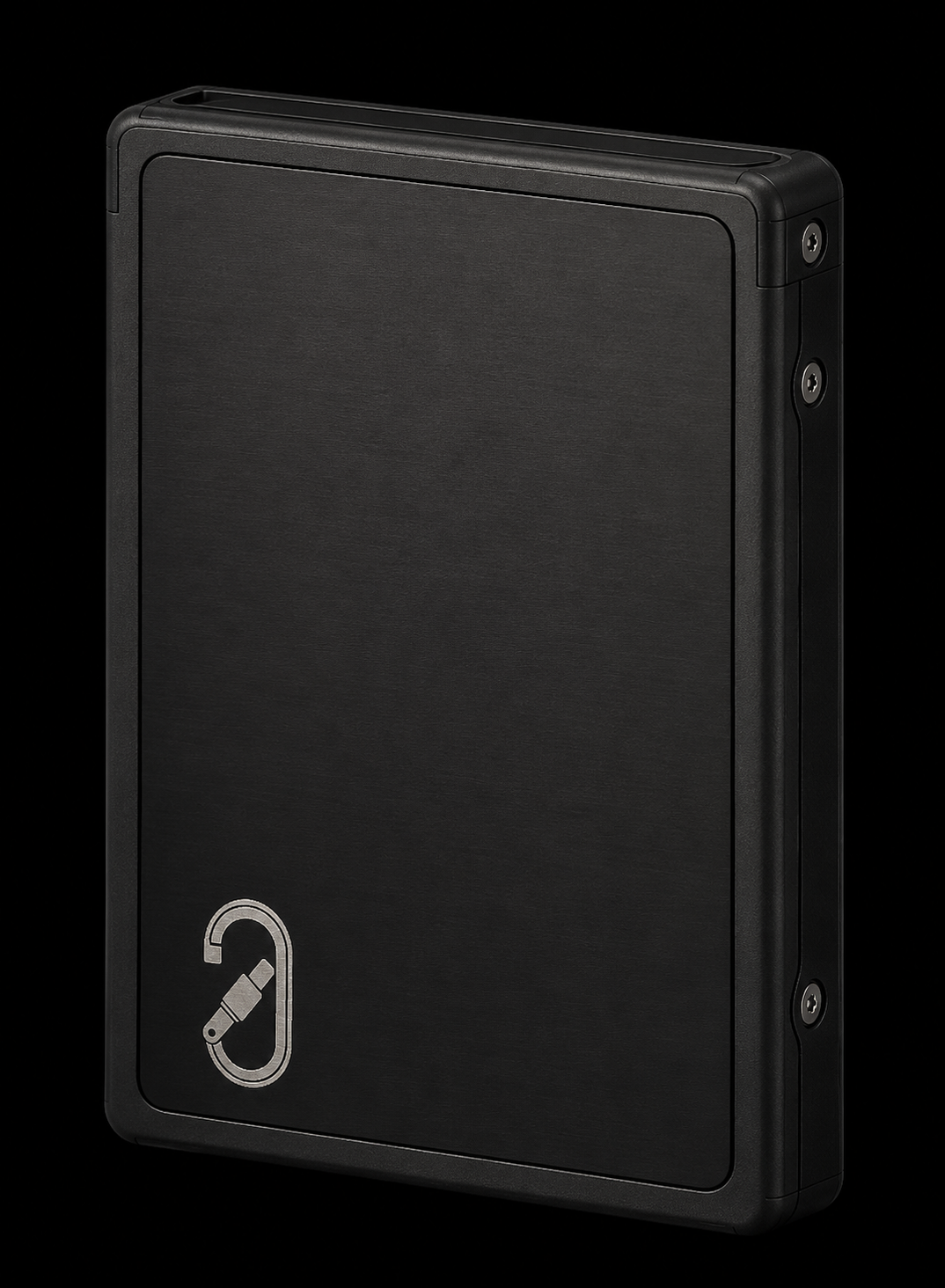 Aspen standard wallet at an angle on a black background